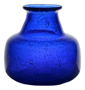 Studio Glass Art Vase with Air Bubble Inclusions by Erik Höglund for Kosta Boda, Sweden, 1980
