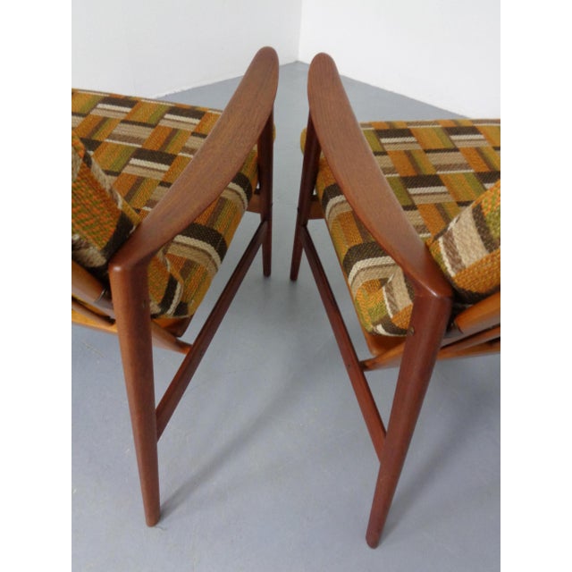 Set of Danish Organic Teak Armchairs attributed to Hans Olsen, Denmark, 1950s For Sale - Image 18 of 18