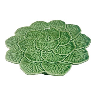 Vintage Bordallo Pinheiro Pedestal Plate For Sale