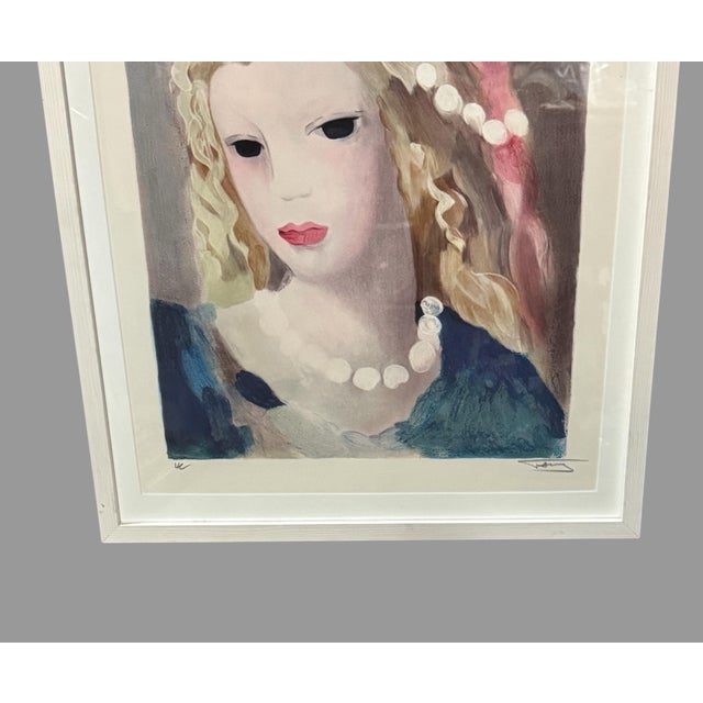 Art Nouveau Vintage Art Nouveau Deco French Print Femme a La Colombe Marie Laurencin For Sale - Image 3 of 9