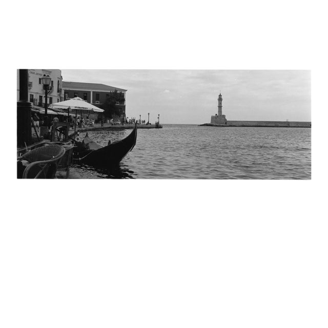 "Port of Chania, Greece" Contemporary Cityscape Original Photograph by Louise Weinberg For Sale