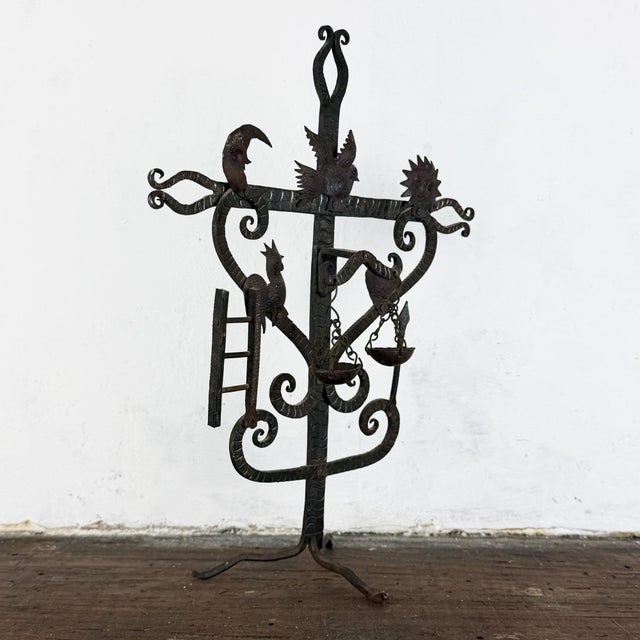 Wrought Iron Cross by Guadalupe Hermosillo Escobar, 1960s For Sale - Image 3 of 11