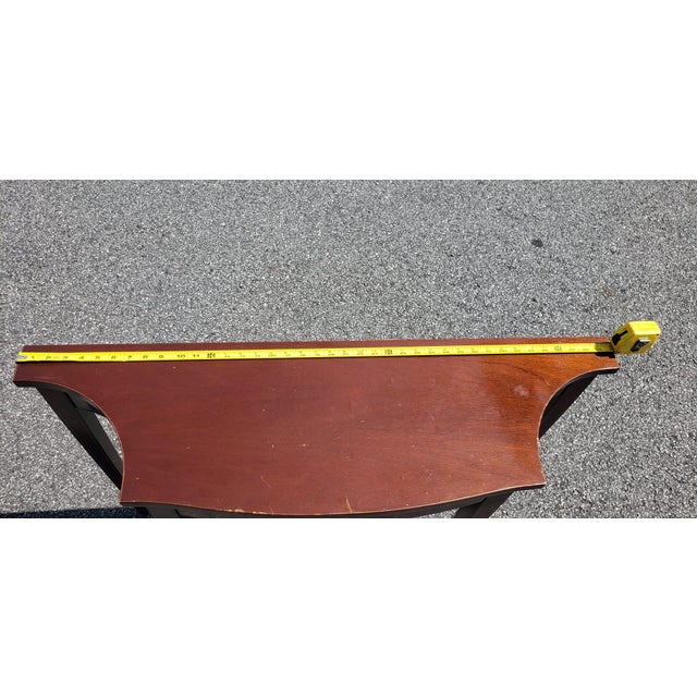 Baker Furniture Historic Charleston Collection Inlaid Mahogany Demi Lune Console Table For Sale - Image 12 of 18