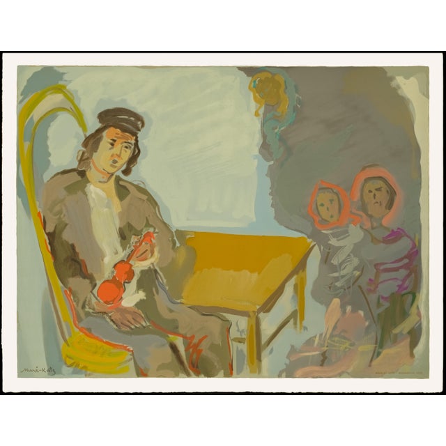 Original lithograph from the limited edition portfolio "Stempeniou de Cholem Aleikhem" by Emmanuel Mané-Katz, published in...