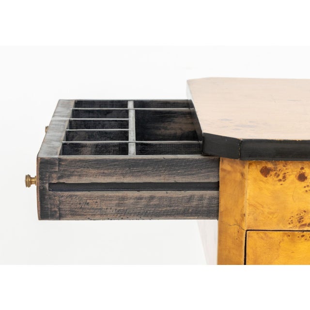 Biedermeier Burlwood Sewing Tables, Pair For Sale - Image 9 of 10