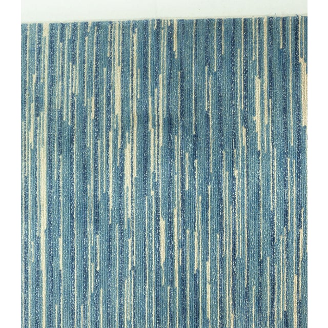 Early 21st Century Modern Swedish Design Blue Wool Runner by Doris Leslie Blau For Sale - Image 5 of 7