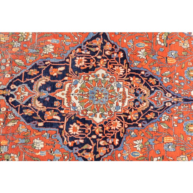 Persian Antique Persian Mohtasham Kashan Rug 4’3" X 6’5" For Sale - Image 3 of 10