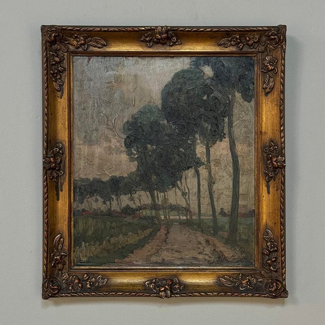 Dark Green Set of 2 Framed Oil Paintings on Panel by Joseph F. DeCoene For Sale - Image 8 of 18