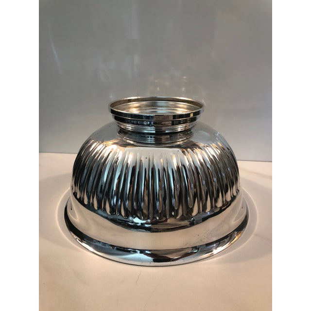 1940s Fluted Silverplate Bowl For Sale - Image 6 of 8