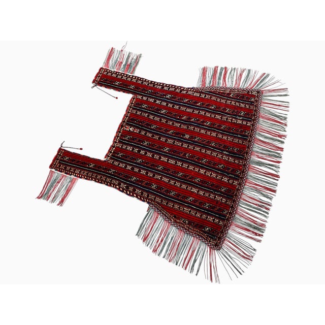 1920s Vintage Turkmen Handwoven Horse Cover Blanket, 1920s For Sale - Image 5 of 18