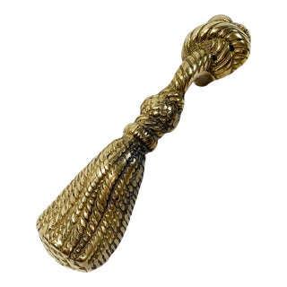 Vintage Italian Brass Tassel Motif Bottle Opener For Sale
