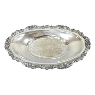 Vintage Victorian Style Silver Plated Ova Trinket Serving Dish (C) For Sale