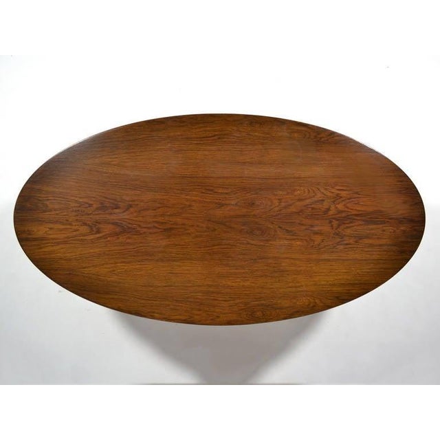 Wood Edward Wormley Elliptical Rosewood Coffee Table by Dunbar For Sale - Image 7 of 10