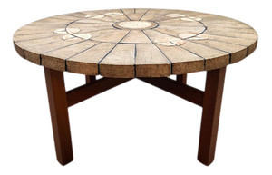 Danish Round Stone Coffee Table, 1970s