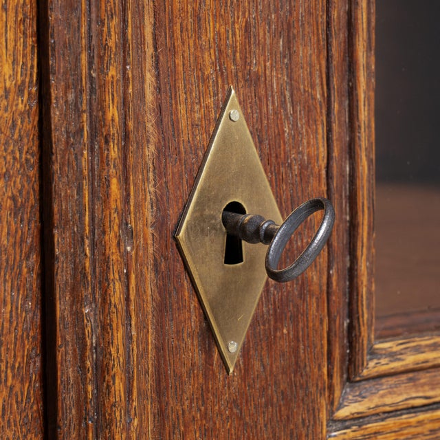 Late 19th Century Oak Vitrine in Original Patina, Antique, France, Circa 1880 For Sale - Image 5 of 11