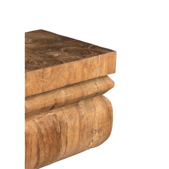 Contemporary Large Reclaimed Teak Wood Table, Stunning Wood Textures, Modern Organic For Sale - Image 3 of 8