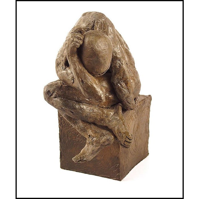 The sculpture is of impressive craftsmanship and versatile size, measuring approximately 7" tall x 4.5" x 6.5" , and is in...