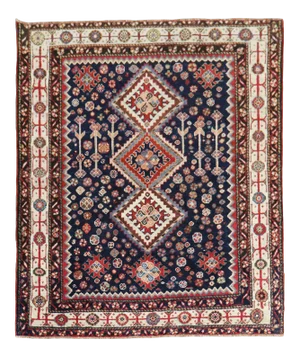Tribal Traditional Shiraz Rug, 4'9'' X 5'5''