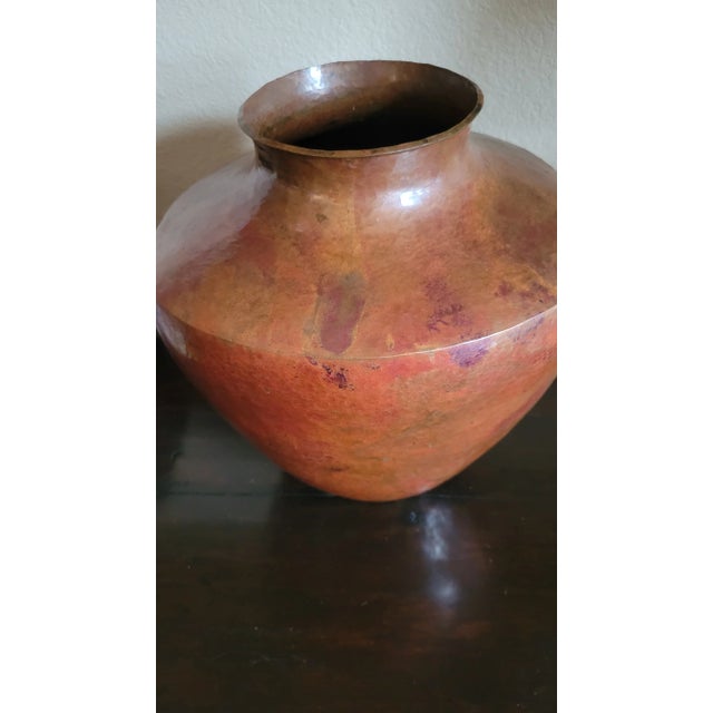 Copper Vintage Copper Decorative Vase/Urn For Sale - Image 8 of 12