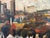 Army Green Mid 20th Century American Modernist Cityscape For Sale - Image 8 of 10