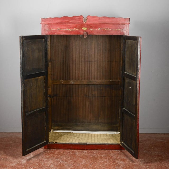 Painted Wardrobe in Wood and Metal For Sale - Image 16 of 18