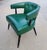 Mid-Century Modern 1960s Emerald Green Tufted Tub Chair Attributed to Lenoir Furniture For Sale - Image 3 of 9