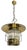 Naval Pendant Lamp in Brass and Opaline Glass, 1940s For Sale