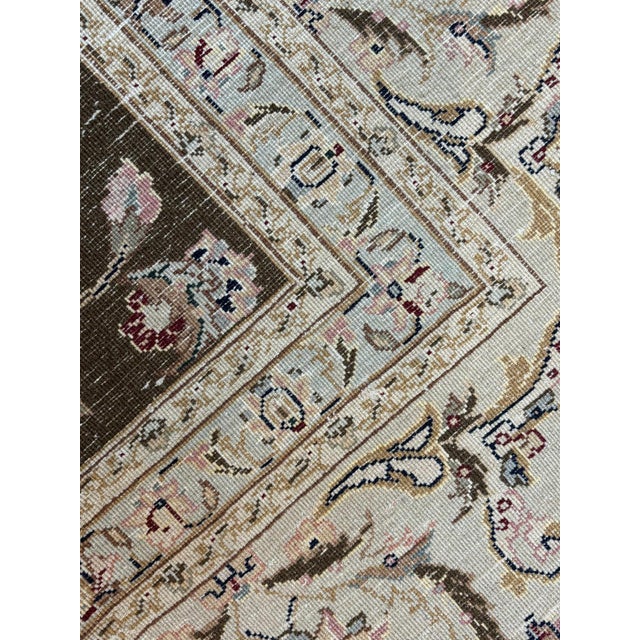 1980s Sino Persian Tabriz , 7'9" X 9'9" For Sale - Image 5 of 6