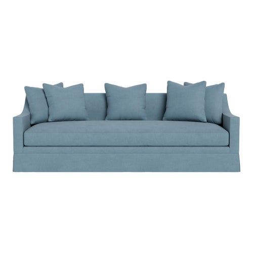 Bunny Williams Home 96 Inch Grant Sofa in Aegean Performance Linen