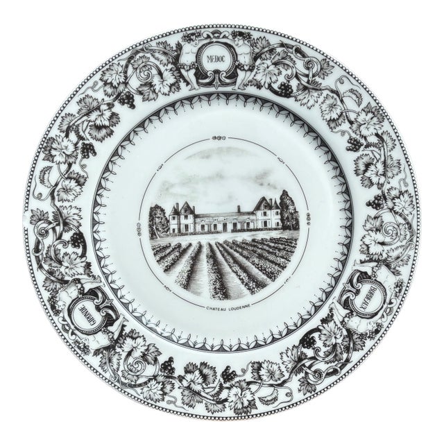 Late 20th Century Haviland Limoges French Luncheon Plates From Chateau Loudenne in Medoc France - Set of 10 For Sale