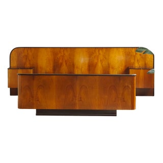 Double Bed with Floating Bedside Tables from Halabala For Sale