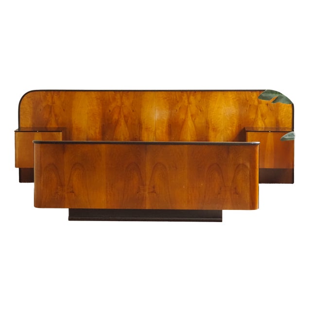 Double Bed with Floating Bedside Tables from Halabala For Sale