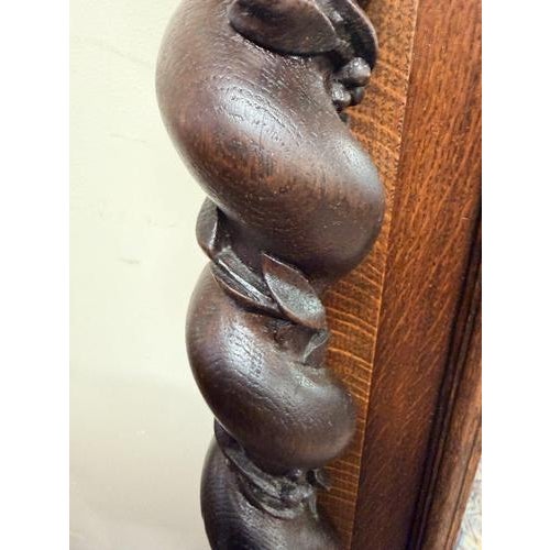 Flemish Carved Oak Mirror, Late 19th Century For Sale - Image 6 of 8