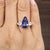 Modern 5.09 Ct Gia Certified Nh Color Change Sapphire & Diamond Ring Size 6.5 For Sale - Image 3 of 14