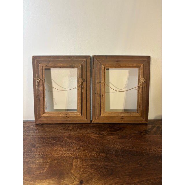 Eastlake Movement Antique Picture Frames - Pair - Faux Marble and Ebonized Trim For Sale In Miami - Image 6 of 8