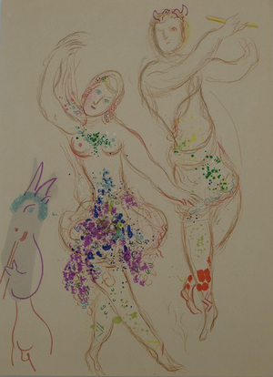 Marc Chagall, Le ballet de Daphnis et Chloé, Nude, Lithograph