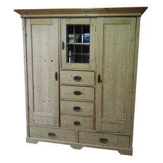 Antique Pine Armoire For Sale