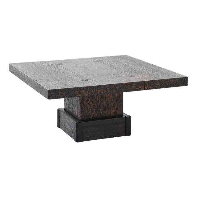 Mid-Century Brutalist Square Coffee Table, France, 1970s For Sale
