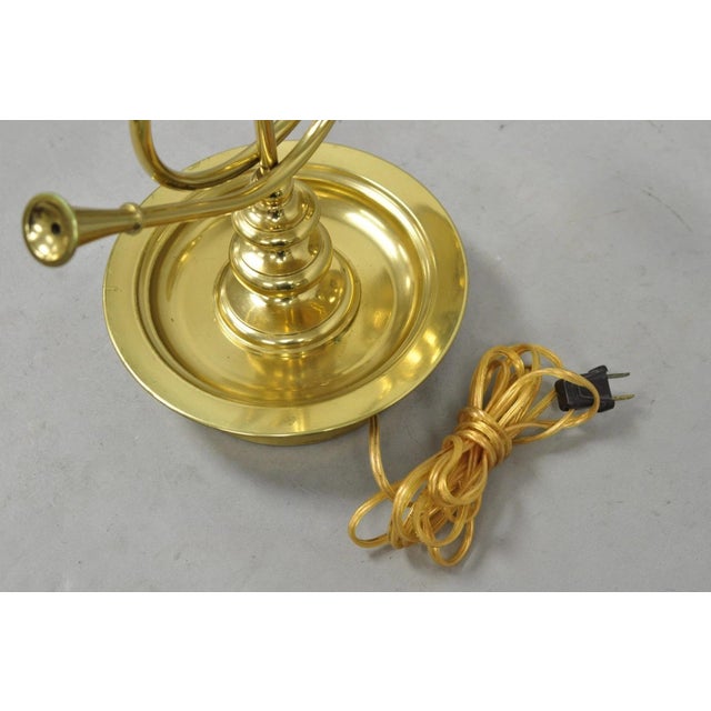 Vintage Remington Brass Equestrian Hunting Horn French Horn Table Lamp For Sale - Image 13 of 15