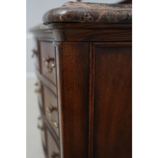 Henredon Marble Top Dresser W. Large Mirror For Sale - Image 9 of 18