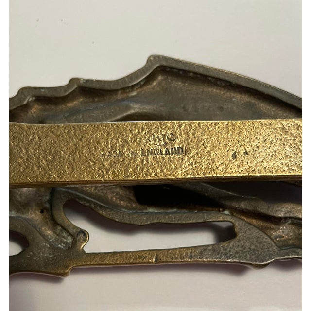 Vintage Medieval Knight Brass Door Knocker For Sale - Image 4 of 5