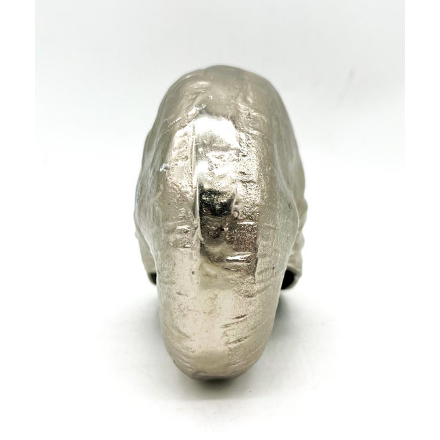 Late 20th Century Contemporary Cast Aluminum Nautilus Shell Sculpture / Model – Coastal / Organic Modern For Sale - Image 5 of 8