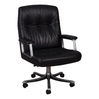 Vintage P128 Office Chair by Osvaldo Borsani for Tecno, 1970s For Sale