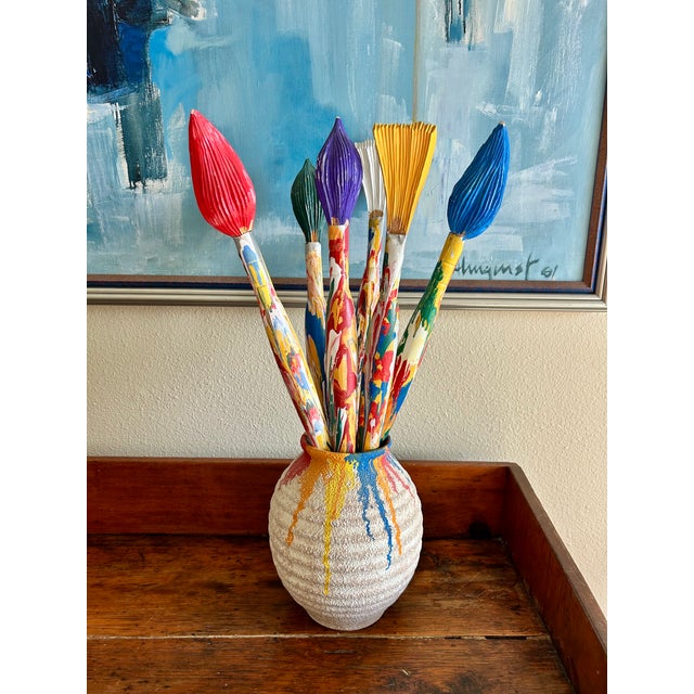 Vintage Italian Pop Art "Bouquet of Paintbrushes" Sculpture – Attributed to Livio De Marchi For Sale - Image 9 of 14