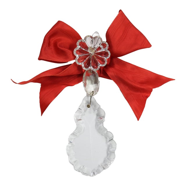 1800s French Chandelier Crystal Ornament For Sale