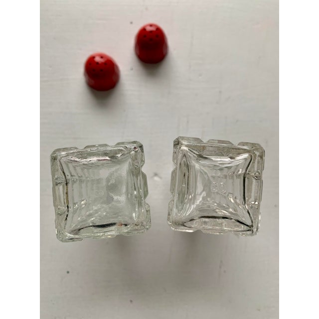 Glass Vintage Glass Salt and Pepper Shakers For Sale - Image 7 of 9