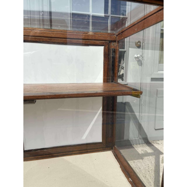 Antique Oak Haberdashery Counter Store Fixture & Showcase Cabinet For Sale - Image 15 of 18