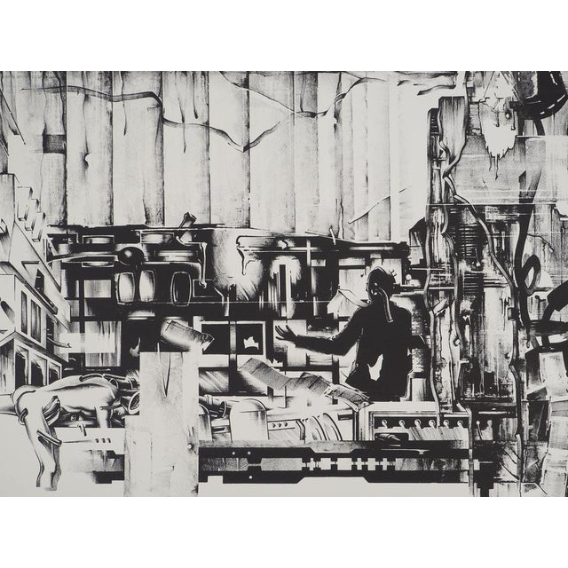 Francisco MELO Scientific Dystopia Original Lithograph Signed in pencil On Arches wove paper, 73 x 52 cm (approx. 29 x 20...