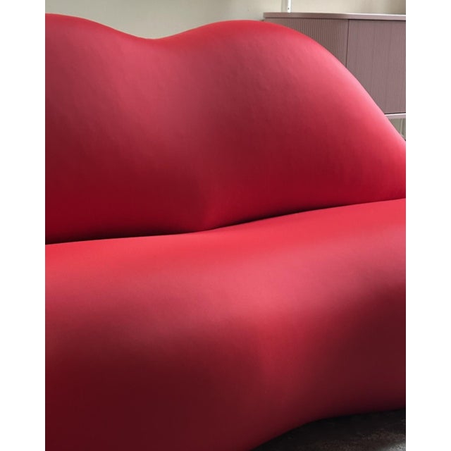 Bocca Sofa in Red Fabric by Studio 65 for Gufram, 1986 For Sale - Image 6 of 7