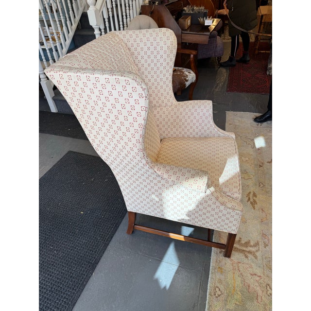 20th Century Vintage Mahogany Wingback Chair For Sale - Image 4 of 8